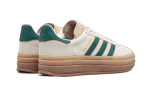 Adidas Gazelle Bold Magic Beige Collegiate Green – סניקרס מעור לנשים ולגברים