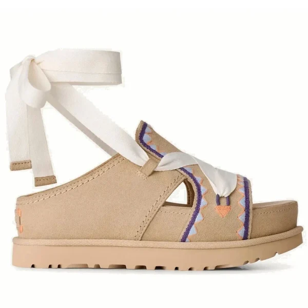 UGG Goldenstar Hi Artistitch – סנדלי פלטפורמה לנשים מזמש יוקרתי