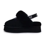 UGG Funkette שחור – כפכפי פלטפורמה נוחים לנשים