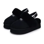 UGG Funkette שחור – כפכפי פלטפורמה נוחים לנשים