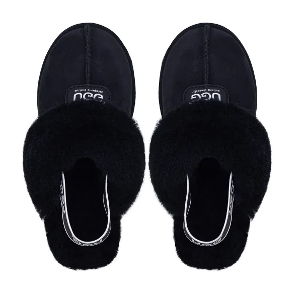 UGG Funkette שחור – כפכפי פלטפורמה נוחים לנשים