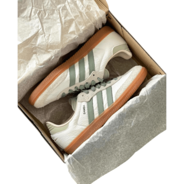 Adidas Samba OG White Silver Green נעלי