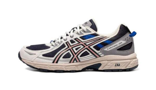 Asics Gel Venture 6 White Black Blue נעליים