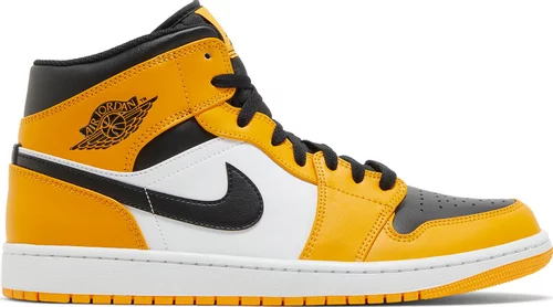 Nike Air Jordan 1 Mid Reverse Yellow Toe נעלי סניקרס לגברים