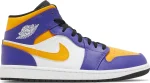 Nike Air Jordan 1 Mid Lakers נעלי סניקרס לגברים