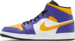 Nike Air Jordan 1 Mid Lakers נעלי סניקרס לגברים