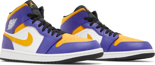Nike Air Jordan 1 Mid Lakers נעלי סניקרס לגברים