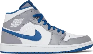 Nike Air Jordan 1 Mid Cement True Blue נעלי סניקרס לגברים