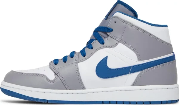 Nike Air Jordan 1 Mid Cement True Blue נעלי סניקרס לגברים