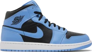 Nike Air Jordan 1 Mid University Blue Black נעלי סניקרס לגברים
