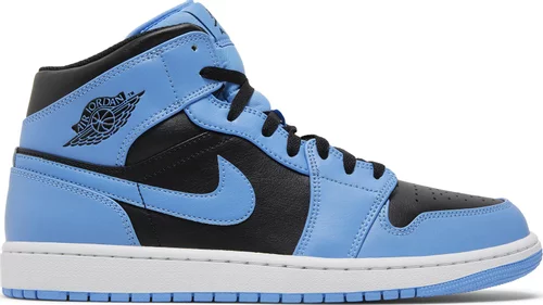 Nike Air Jordan 1 Mid University Blue Black נעלי סניקרס לגברים