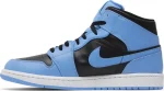 Nike Air Jordan 1 Mid University Blue Black נעלי סניקרס לגברים