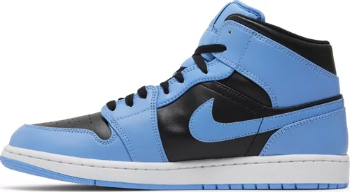 Nike Air Jordan 1 Mid University Blue Black נעלי סניקרס לגברים