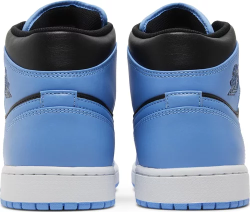 Nike Air Jordan 1 Mid University Blue Black נעלי סניקרס לגברים