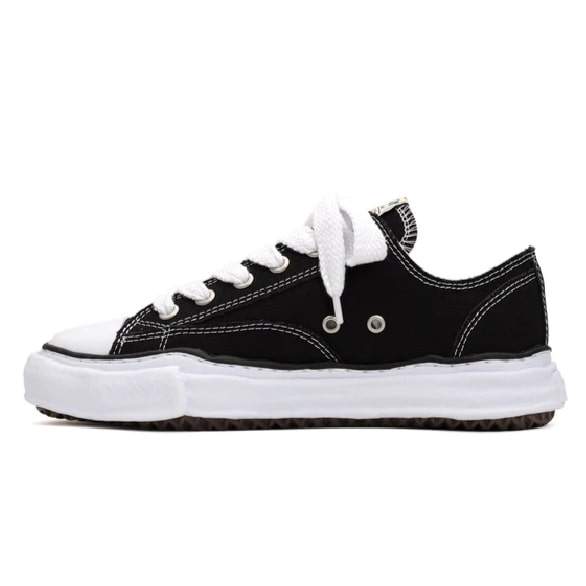 Maison Mihara Yasuhiro Peterson Canvas Low Black White נעלי