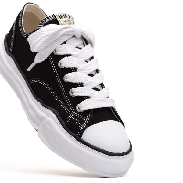 Maison Mihara Yasuhiro Peterson Canvas Low Black White נעלי