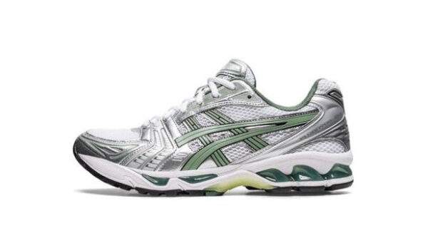 Asics Gel-Kayano 14 White Pure Silver Slate Grey Sage נעליים