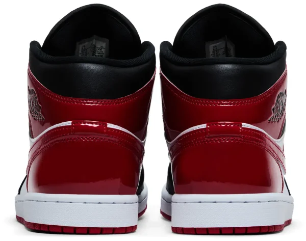 Nike Air Jordan 1 Mid Patent Bred Toe נעלי סניקרס לגברים