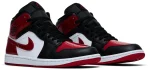 Nike Air Jordan 1 Mid Patent Bred Toe נעלי סניקרס לגברים