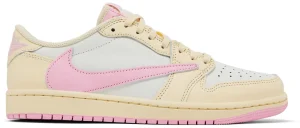 Nike x Travis Scott Air Jordan 1 Retro Low OG 'Muslin Pink' נעלי ספורט לגברים
