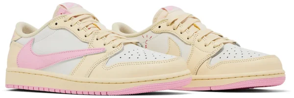 Nike x Travis Scott Air Jordan 1 Retro Low OG 'Muslin Pink' נעלי ספורט לגברים