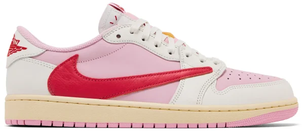 Nike x Travis Scott Air Jordan 1 Retro Low OG 'Sail Tropical Pink' נעלי ספורט לגברים