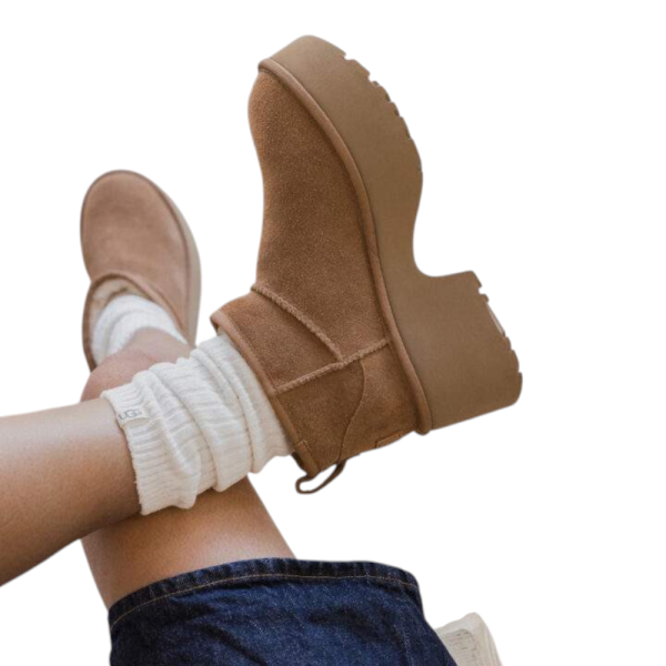 UGG Women’s Classic Ultra Mini New Heights Chestnut נעלי האג