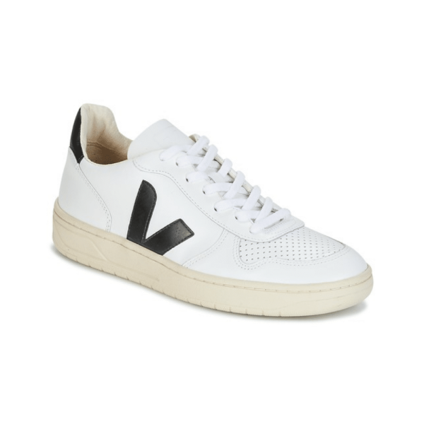 נעלי סניקרס Veja V-10 Unisex White Black לנשים ולגברים