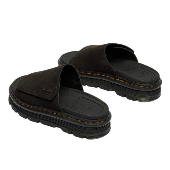 Dr. Martens Zebzag Suede Platform Slides Black סנדלים