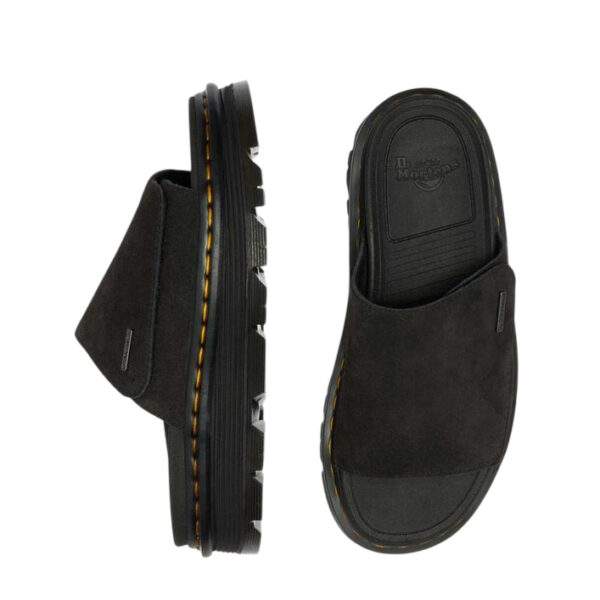 Dr. Martens Zebzag Suede Platform Slides Black סנדלים