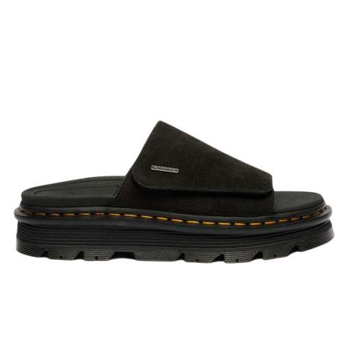 Dr. Martens Zebzag Suede Platform Slides Black סנדלים