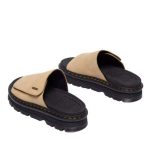 Dr. Martens Zebzag Suede Platform Slides Tan סנדלים