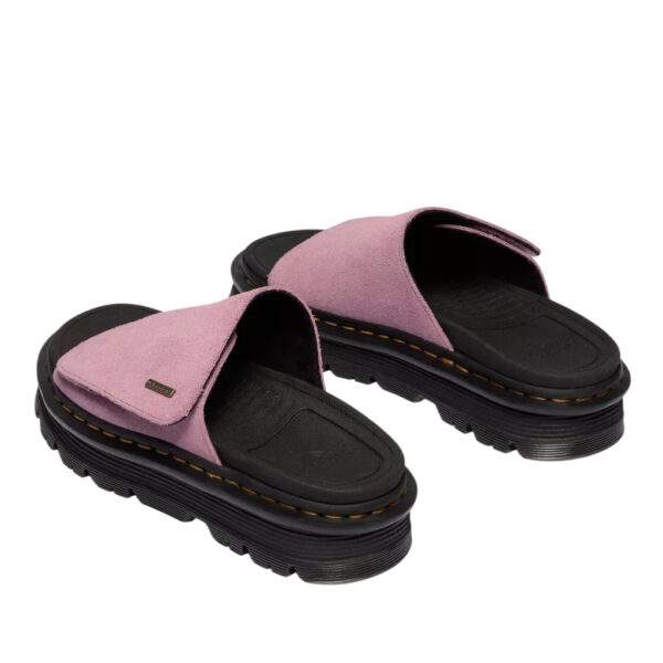 Dr. Martens Zebzag Suede Platform Slides Dusty Rose Pink סנדלים
