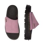 Dr. Martens Zebzag Suede Platform Slides Dusty Rose Pink סנדלים