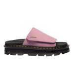 Dr. Martens Zebzag Suede Platform Slides Dusty Rose Pink סנדלים