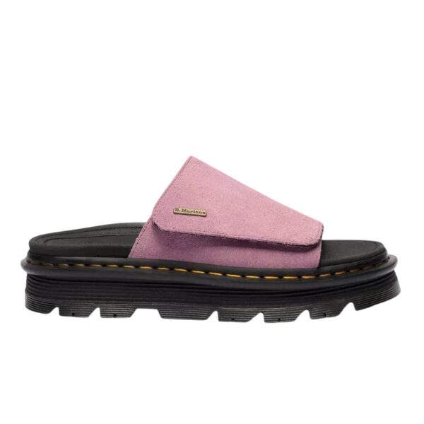 Dr. Martens Zebzag Suede Platform Slides Dusty Rose Pink סנדלים