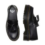 Dr. Martens Adrian Leather Platform Tassel Loafers Black Smooth נעליים