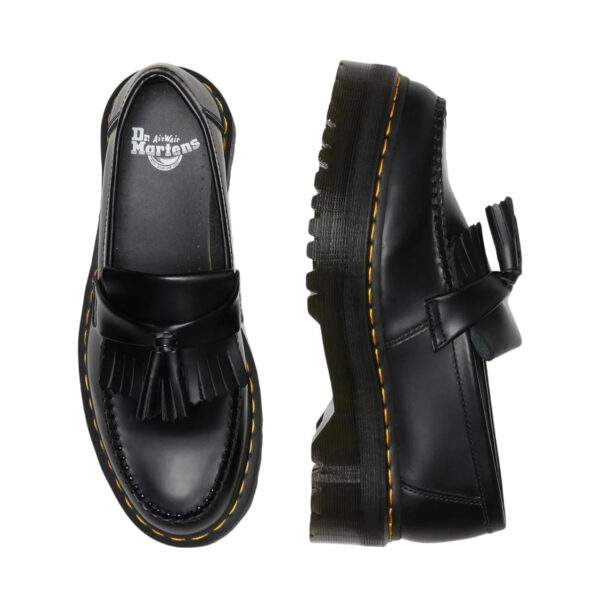 Dr. Martens Adrian Leather Platform Tassel Loafers Black Smooth נעליים