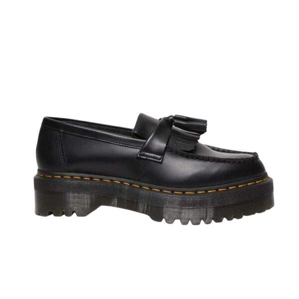 Dr. Martens Adrian Leather Platform Tassel Loafers Black Smooth נעליים