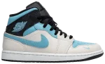 Nike נעלי Air Jordan 1 Mid SE לגברים Summit White Blue Chill