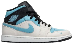Nike נעלי Air Jordan 1 Mid SE לגברים Summit White Blue Chill