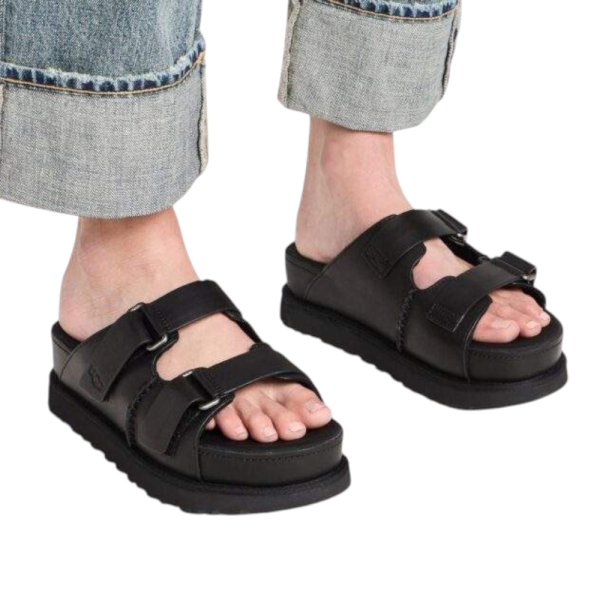 UGG Goldenstar Hi Slide Black סנדלי האג