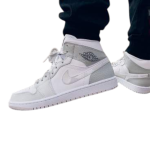 Nike Air Jordan 1 Mid Grey Camo סניקרס