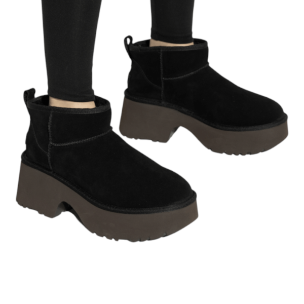 UGG Women’s Classic Ultra Mini New Heights Black נעלי האג