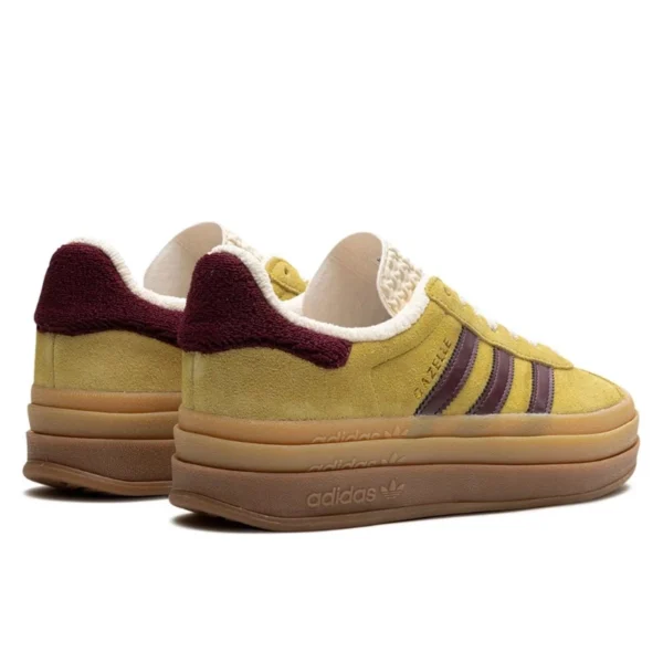 Adidas Gazelle Bold Almost Yellow Maroon נעלי
