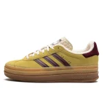 Adidas Gazelle Bold Almost Yellow Maroon נעלי