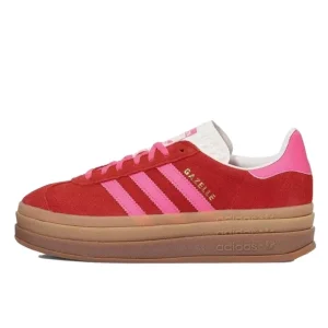 Adidas Gazelle Bold Collegiate Red Lucid Pink נעלי