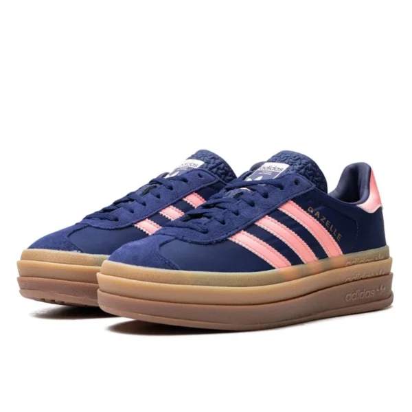 Adidas Gazelle Bold Dark Blue Pink Spark נעלי