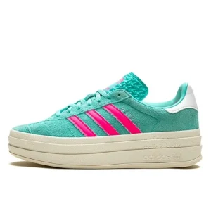 Adidas Gazelle Bold Flash Aqua Lucid Pink נעלי
