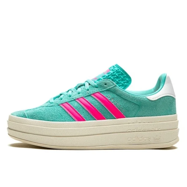 Adidas Gazelle Bold Flash Aqua Lucid Pink נעלי